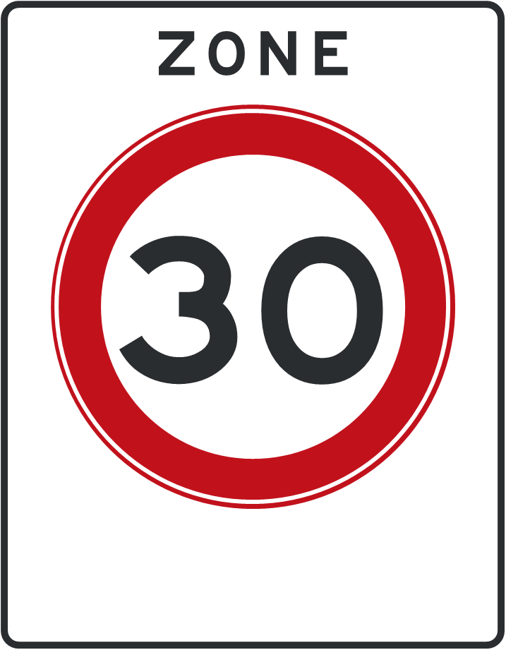 Bord A1: Zone 30