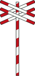 Bord J13: Level crossing with multiple tracks
