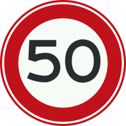 Bord A1: Maximum Speed Limit