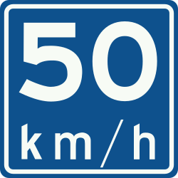 Bord A4: Advisory Speed Limit