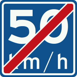Bord A5: End of Advisory Speed Limit