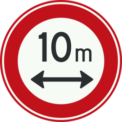Bord C17: Closed to vehicles longer than indicated