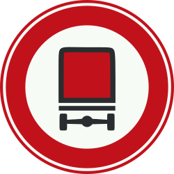 Bord C22: Closed to vehicles carrying dangerous goods