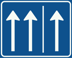 Bord C23-01: Rush-hour lane open