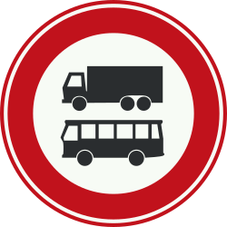 Bord C7b: Closed to buses and trucks