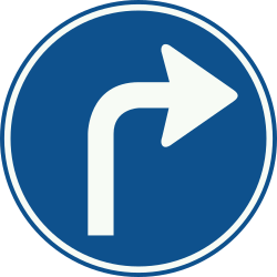 Bord D5: Turn Right Only