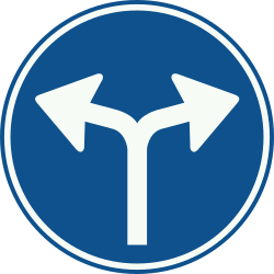 Bord D7: Compulsory direction to be followed