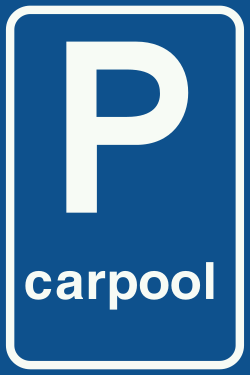 Bord E13: Carpool parking area