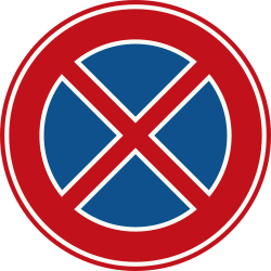 Bord E2: No Stopping (Clearway)