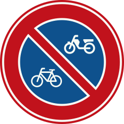 Bord E3: No parking for bicycles and mopeds