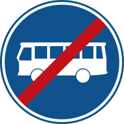 Bord F14: End of bus lane