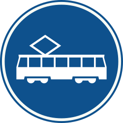 Bord F15: Tram lane