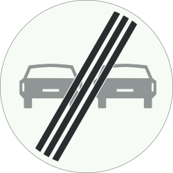 Bord F2: End of Overtaking Ban