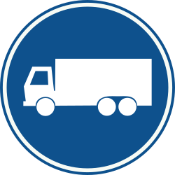 Bord F21: Truck lane