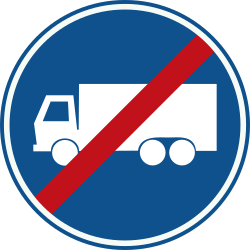 Bord F22: End of truck lane