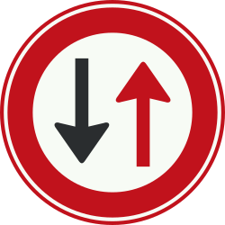 Bord F5: Yield to Oncoming Traffic