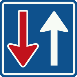 Bord F6: Oncoming Traffic Must Yield