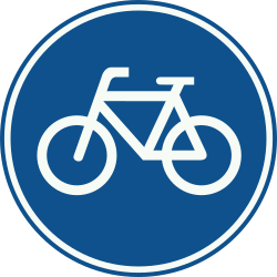 Bord G11: Compulsory Bicycle Lane