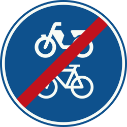 Bord G12b: End of bicycle/moped path