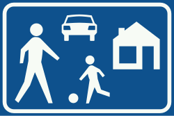 Bord G5: Living Street (Woonerf)