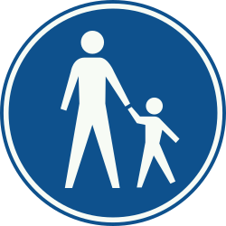 Bord G7: Pedestrian path