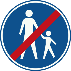 Bord G8: End of pedestrian path