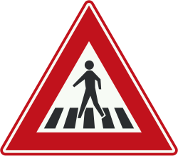 Bord J22: Pedestrian crossing