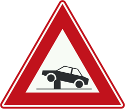 Bord J39: Warning for retractable bollard (poller)