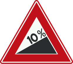 Bord J6: Steep hill upward