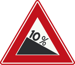 Bord J7: Steep hill downward