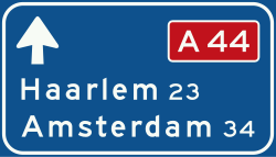 Bord K1: Low decision sign (highway)