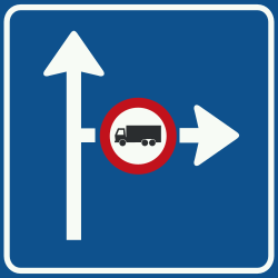 Bord L10: Advance warning of traffic measure