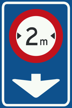Bord L12: Sign applies only to indicated lane
