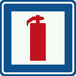 Bord L17: Emergency lay-by with fire extinguisher