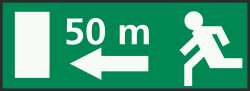 Bord L19-links: Nearest exit left