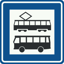 Bord L3a: Tram and bus stop