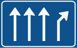 Bord L6: Lane split