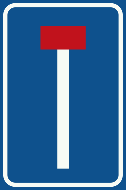 Bord L8: Dead end road