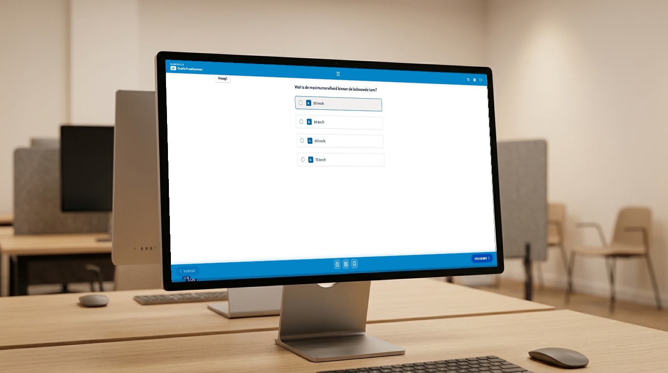 Nieuw CBR afnamesysteem CAS examenzaal touchscreen interface 2026